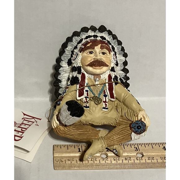 Native American Shelf Sitter Figurine A Keeper by Shenandoah Designs 3 X 3.25 - Picture 11 of 11